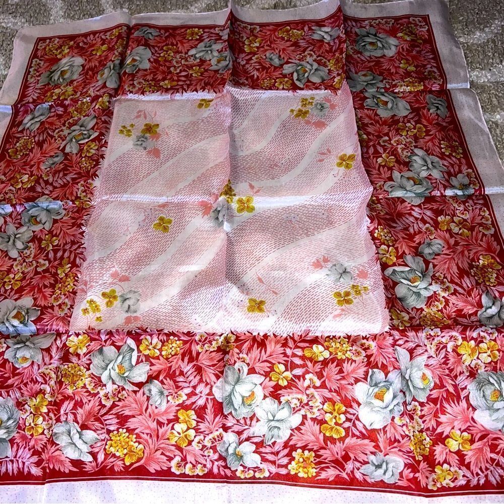 triangle hand rolled silk scarf